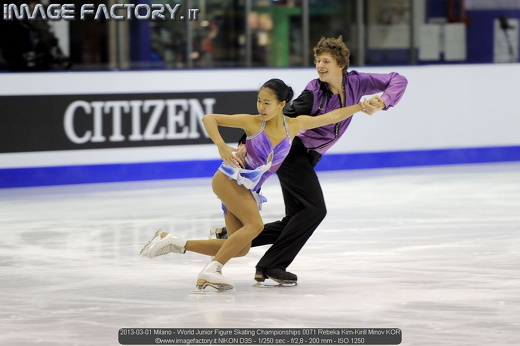 2013-03-01 Milano - World Junior Figure Skating Championships 0071 Rebeka Kim-Kirill Minov KOR